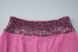 Sequin Patchwork Backless Sling Two Piece Skirts Set LJSF-T6421544X
