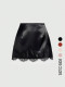 Satin Lace Edge Patchwork Mini Skirt GSRX-876
