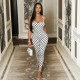 Sleeveless Polka Dot Print Sport Jumpsuit GJYO-JP006362