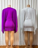Deep V Neck Backless Mini Dress GMYU-11271