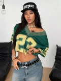 Sport Lace Patchwork Print Tops GTGE-MH1012
