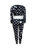 Plus Size Stars Polka Dots Sport Pants Suit GAWE-5872