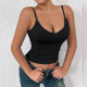 Solid Color V Neck Sling Top YMYF-9529