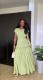 Ruched Patchwork Short Sleeve Maxi Dress GADE-10365
