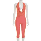 Sleeveless Backless Seventh Pants 2 Piece Set GDSF-Q26ST073