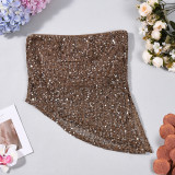 Backless Irregular Sequin Tops GFRT-42282TBG