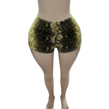 Snake-Print Low-Rise Shorts GNJF-19880