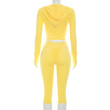 Long Sleeve Hooded Top Two Piece Pants Set GDSF-D26ST229