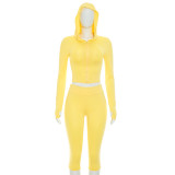 Long Sleeve Hooded Top Two Piece Pants Set GDSF-D26ST229