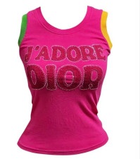 VIP1 Contrast-Color Letter Embroidered Tank Top GNJF-Z1325