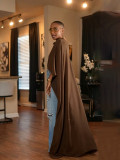 Loose Mesh Oversized Cape Bat Sleeve Crop Top SFY-896