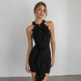 Sleeveless Ruffles Ruched Mini Dress GPKJ-MR49728