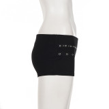 Punk-Style Metal-Studded Low-Rise Shorts GPKJ-MR49472