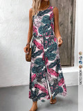 Print Sleeveless Loose Two Piece Pants Set GSRX-937