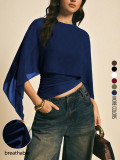 Solid Color Bat Sleeve Tops GSRX-759