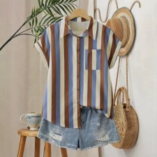 Stripe Short Sleeve Shirt GSRX-919