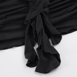 Sleeveless Ruffles Ruched Mini Dress GPKJ-MR49728