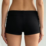 Punk-Style Metal-Studded Low-Rise Shorts GPKJ-MR49472