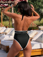 Contrast Color Hollow Out One Piece Swimsuit CSYZ-G135RX