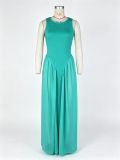 Solid Color Chiffon Patchwork Maxi Dress ZSD-0789