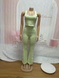 Sleeveless Sport Tank Tops Two Piece Pants Set SFY-871