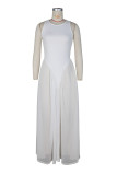Solid Color Chiffon Patchwork Maxi Dress ZSD-0789