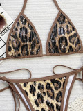 Leopard Print Leopard Bikinis 2 Piece Swimsuit CSYZ-G76K