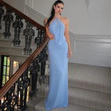 Sleeveless Halterneck Backless MaxI Dress GZJQ-K25D75080
