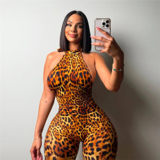 Leoaprd Print Backless Jumpsuit GZJQ-K25Q66399
