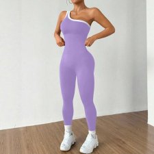 Running Sports Yoga Single Shoulder Strap Jumpsuits  YWHQ-W25135