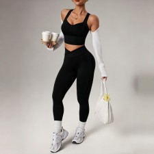 Running Sports Yoga Vest And Long Pants Suit YWHQ-WT26027