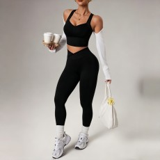 Running Sports Yoga Vest And Long Pants Suit YWHQ-WT26027