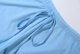 Solid Color Sling Top Two Piece Short Set GZJQ-K6S10393A