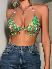 Colorful Leaf Neckline Tank Top GZYY-21381