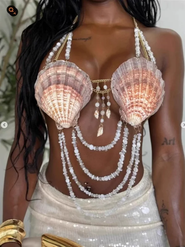 Shell Choker-Style Body ChainTop GZYY-B25468