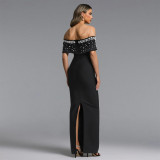 One Shoulder Beading Evening Dress BY-7759