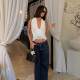 Halterneck Backless Irregular Tops GZJQ-K6L11765A