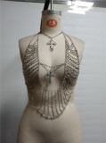 Metal Tassel Rhinestone The Cross Halterneck Body Chain GZYY-J25068