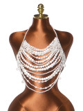 Layered Chest Chain Pearl Top GZYY-P25335