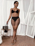 Sexy Rhinestone Fishnet Mini Skirt GZYY-1235