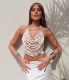 Layered Chest Chain Pearl Top GZYY-P25335