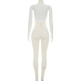 Solid Color Sexy Backless Jumpsuit GSZM-D26JP219