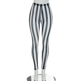 Stripe Print Mesh Casual Pants MXBF-J26PT278