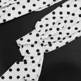 Polka Dot Print Long Sleeve Mini Dress GSZM-Q26DS112
