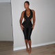 Sleeveless Cross V Neck Jumpsuit GSZM-C26JP261