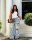 Plus Size Holes Washed Straight Jeans GYLN-2219