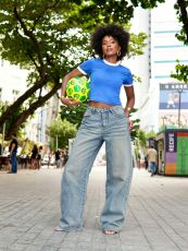 Plus Size Loose Patchwork Jeans GYLN-1617