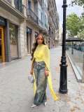 Plus Size Chain 3D Print Straight Jeans GYLN-0202