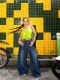 Plus Size Plaid Patchwork Loose Jeans GYLN-1516