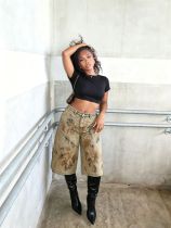 Plus Size Print Seventh Jeans GYLN-0023